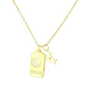 Brilliance Jewelry 14KT over Sterling Moon Stars